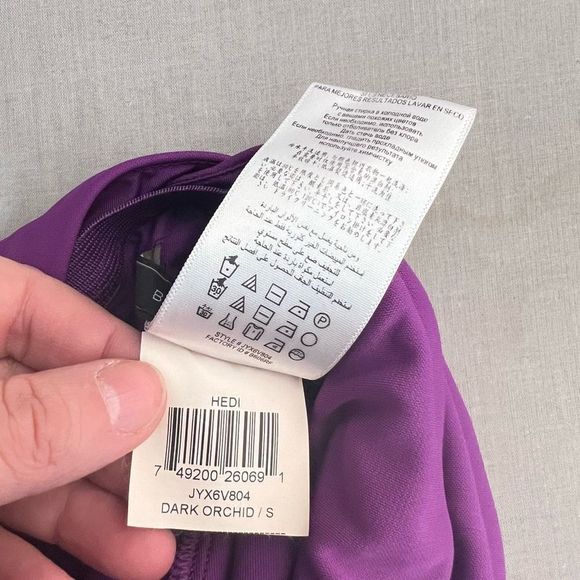 Bcbgmaxazria hedi dark orchid front slit gown size small - Picture 13 of 14